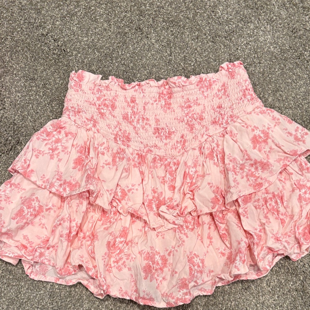 Floral Pink Ruffle Skirk